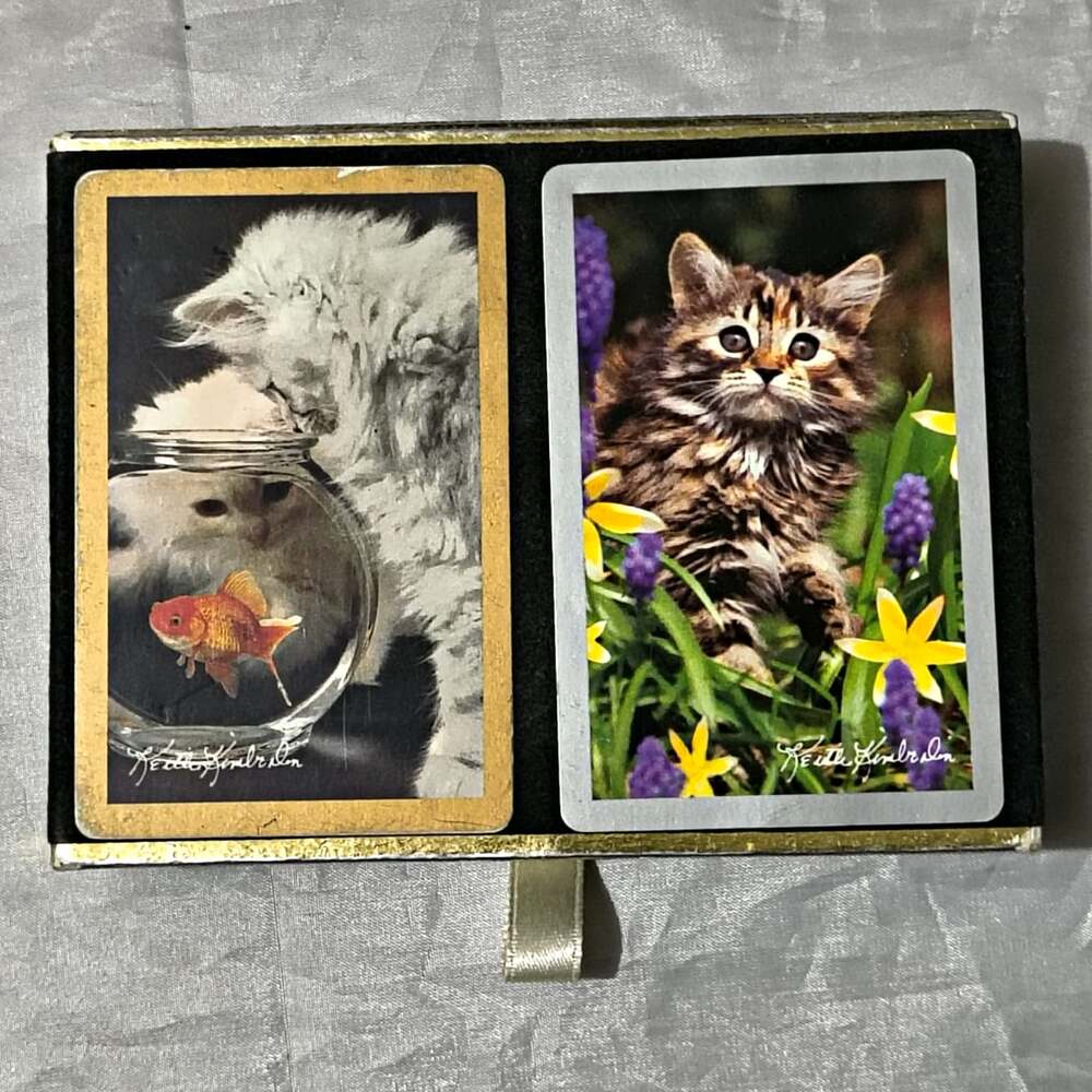 Congress Playing Cards Cat Theme Card Deck with Gold Edge in Box